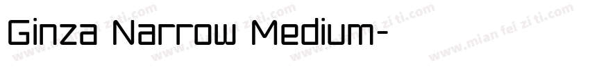 Ginza Narrow Medium字体转换